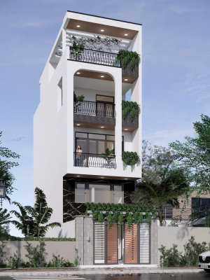 Mẫu nhà cao tầng đẹp 2025