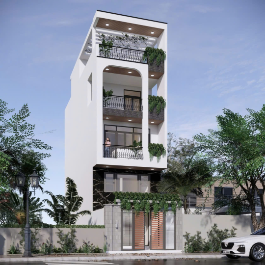 Mẫu nhà cao tầng đẹp 2025